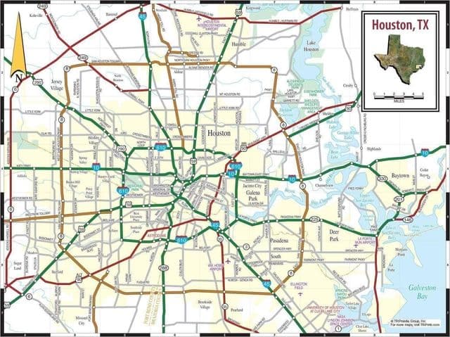 休斯顿道路地图