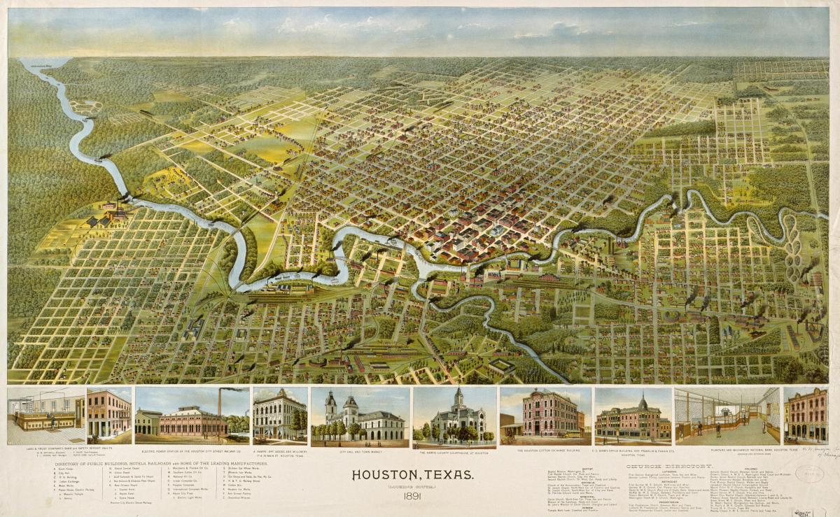 休斯顿古董地图