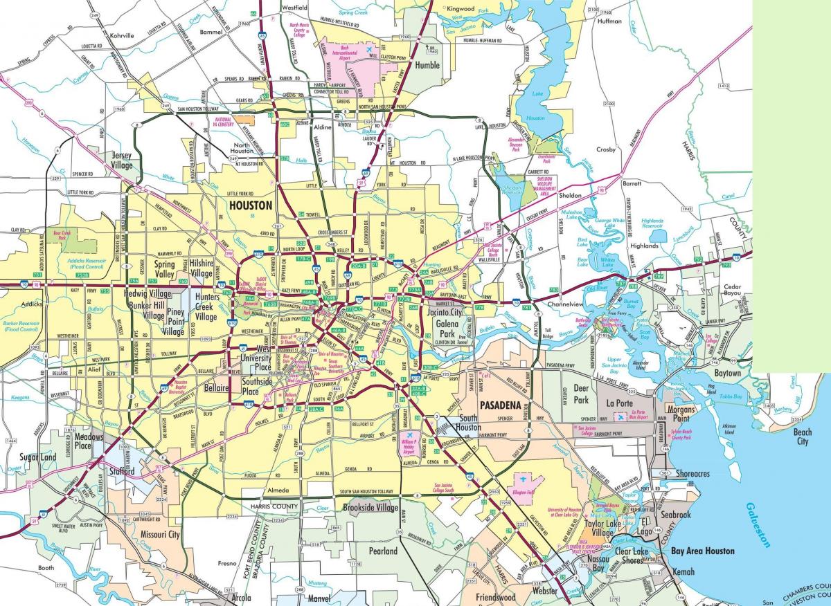 休斯顿城市地图
